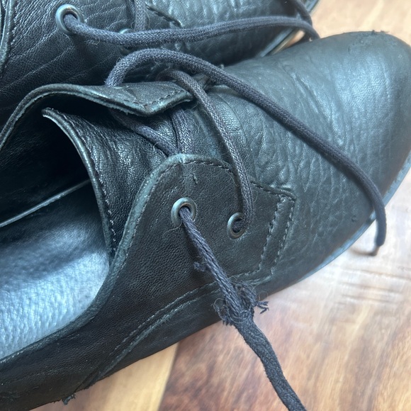 John Fluevog Shoes ATV Patrol Chunky Wedge Lace-up Oxford Black - Picture 7 of 10